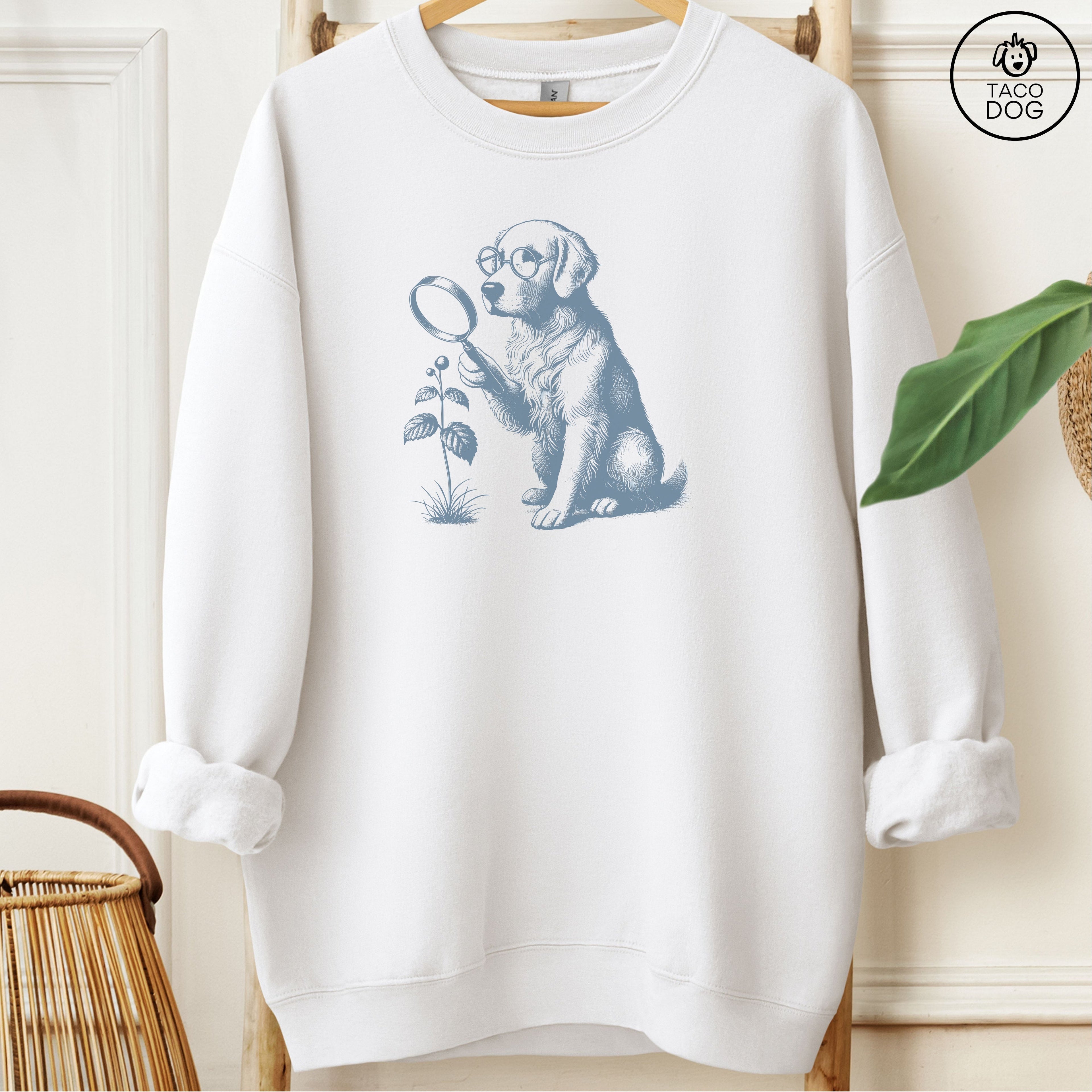 Golden Retriever Botanist Flower Sweatshirt