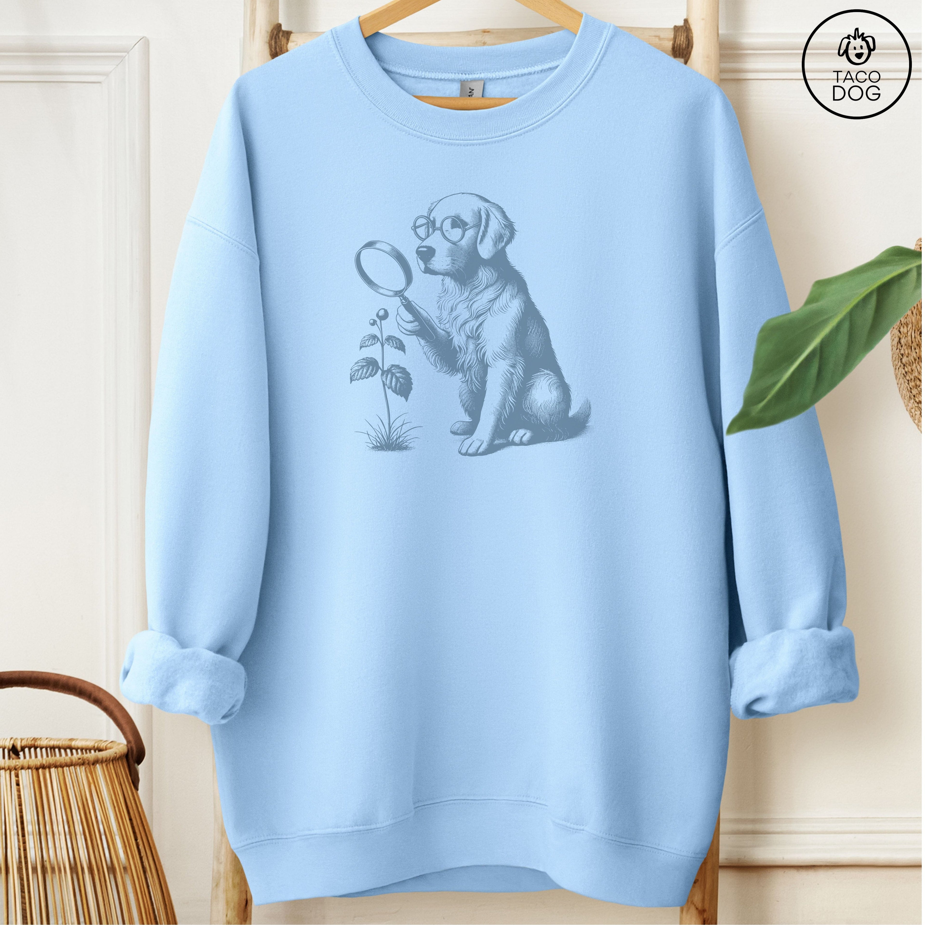 Golden Retriever Botanist Flower Sweatshirt